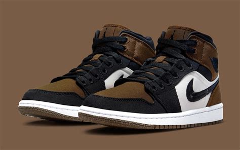 jordan 1 mid top brown.